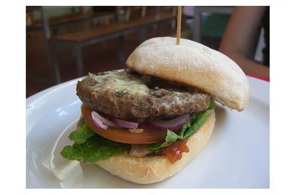 Hälsosam hamburgare