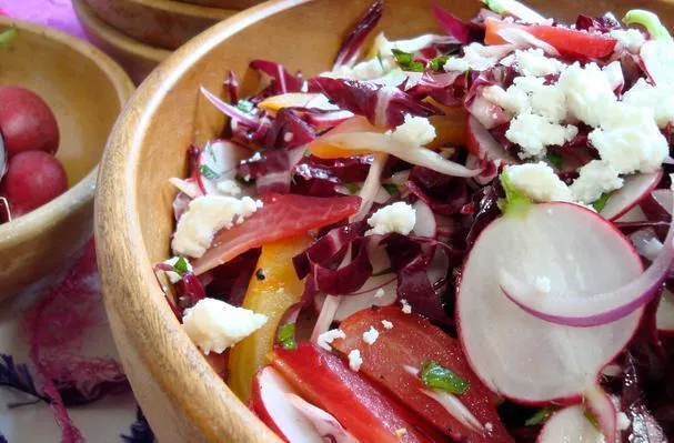 Rostad sallad på rödbetor och radicchio
