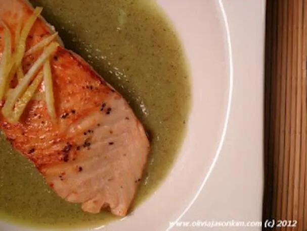 Lax på kiwi- och citronpuré